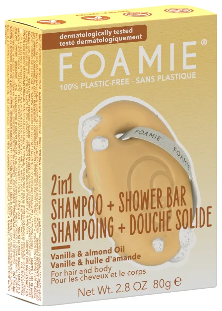 Foamie 2in1 Solid Shampoo and Shower Gel Vanilla & Almond Milk