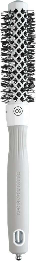 Olivia Garden Expert Blowout Shine Round Brush White & Grey