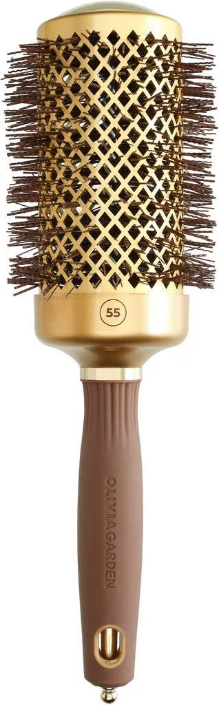 Olivia Garden Expert Blowout Shine with wavy bristles Gold & Brown