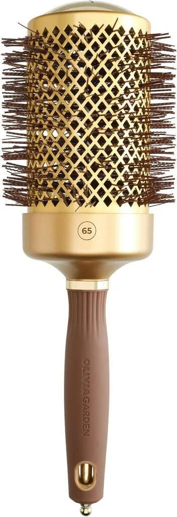 Olivia Garden Expert Blowout Shine with wavy bristles Gold & Brown