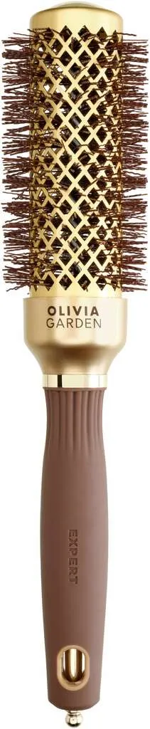 Olivia Garden Expert Blowout Shine with wavy bristles Gold & Brown