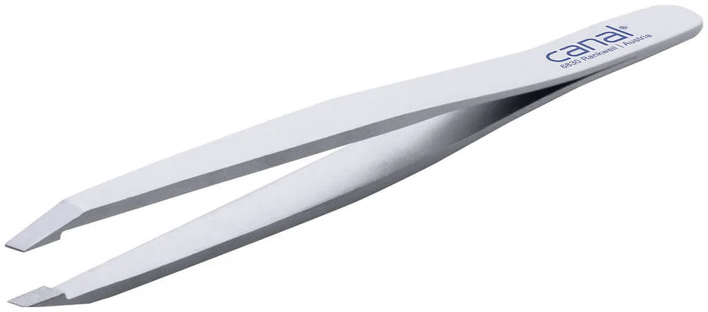 Canal Straight Tweezers, 9 cm  - satin