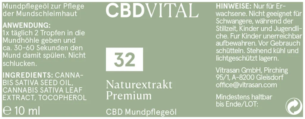 CBD Vital Natural Extract Premium Oil 32%
