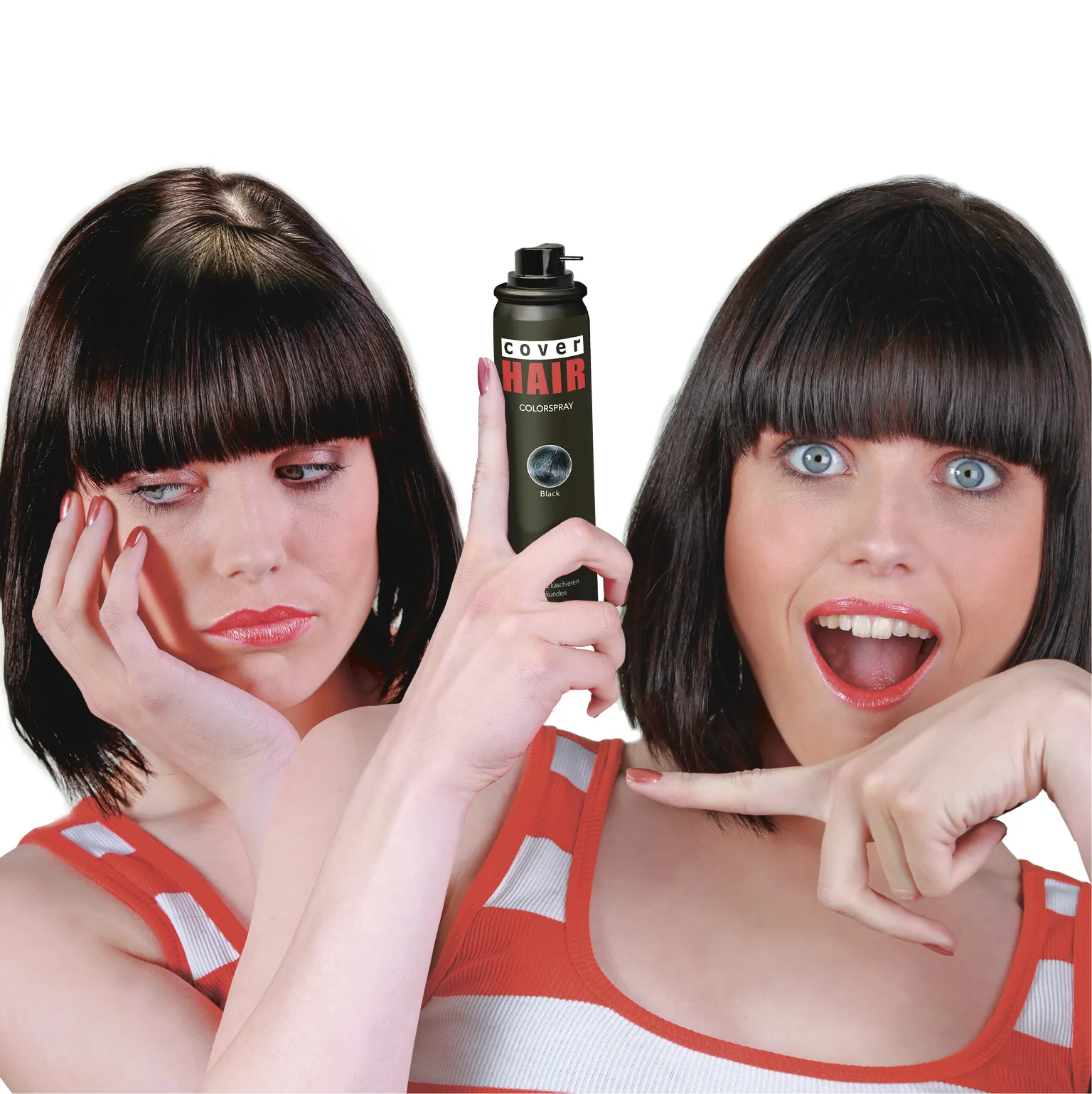 Cover Hair Color Spray - black