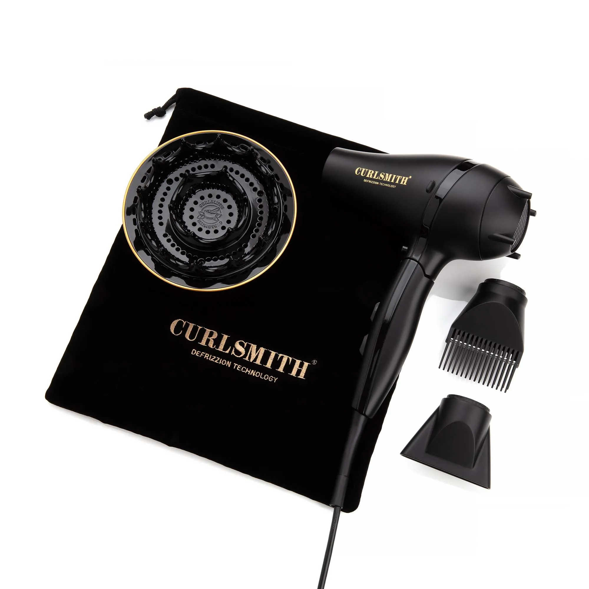Hot Tools Curlsmith Travel Defrizzion hairdryer including XL diffuser