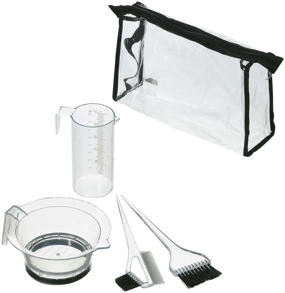 Comair Dyeing Accessories Set transparent 5-piece transparent