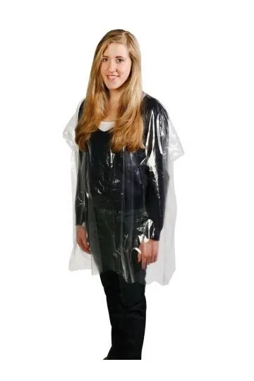 Comair Einweg Umhänge transparent zum Binden 100er Beutel glatt