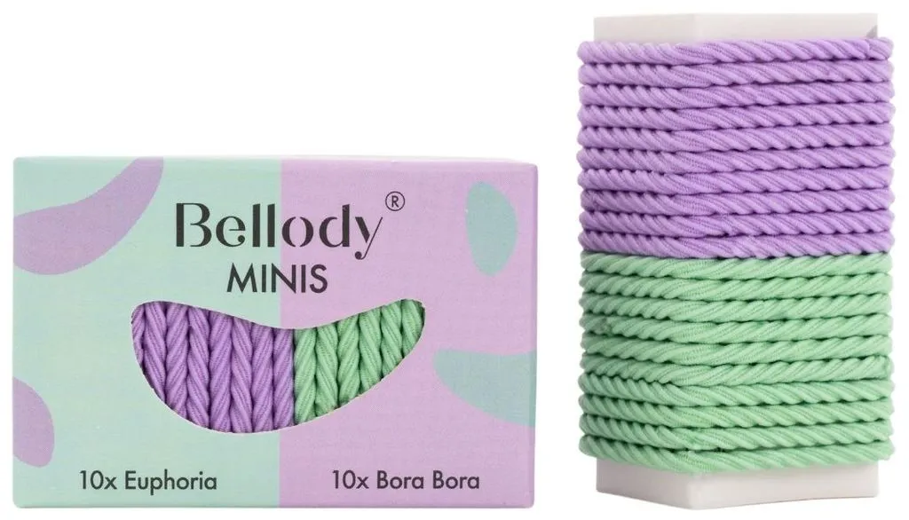 Bellody Mini Hair Ties - Mint & Violet