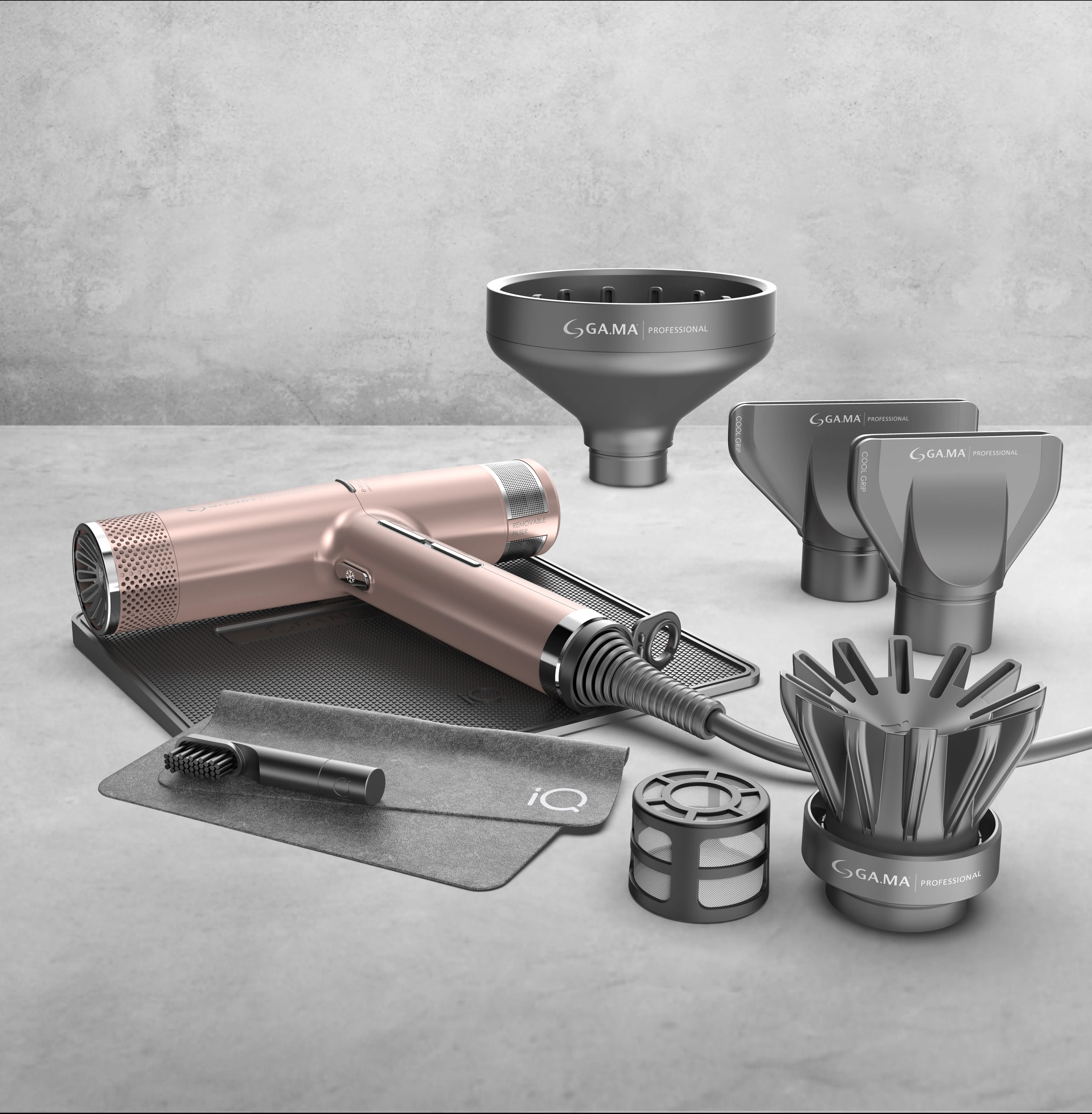 GA.MA iQ-2 Perfetto Hair Dryer - Black