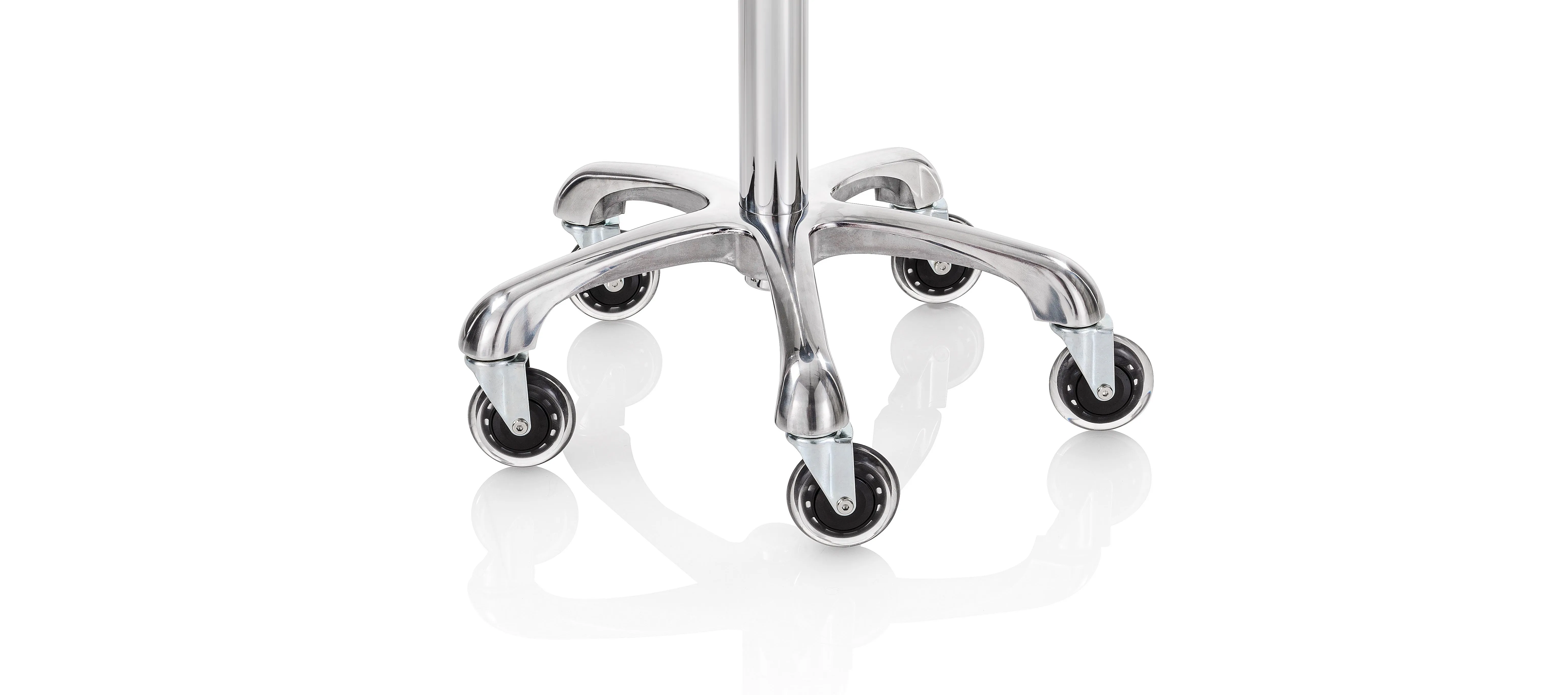 Elitè Pro Standard Saddle Sky Faux Leather Black Stool Aluminum Base