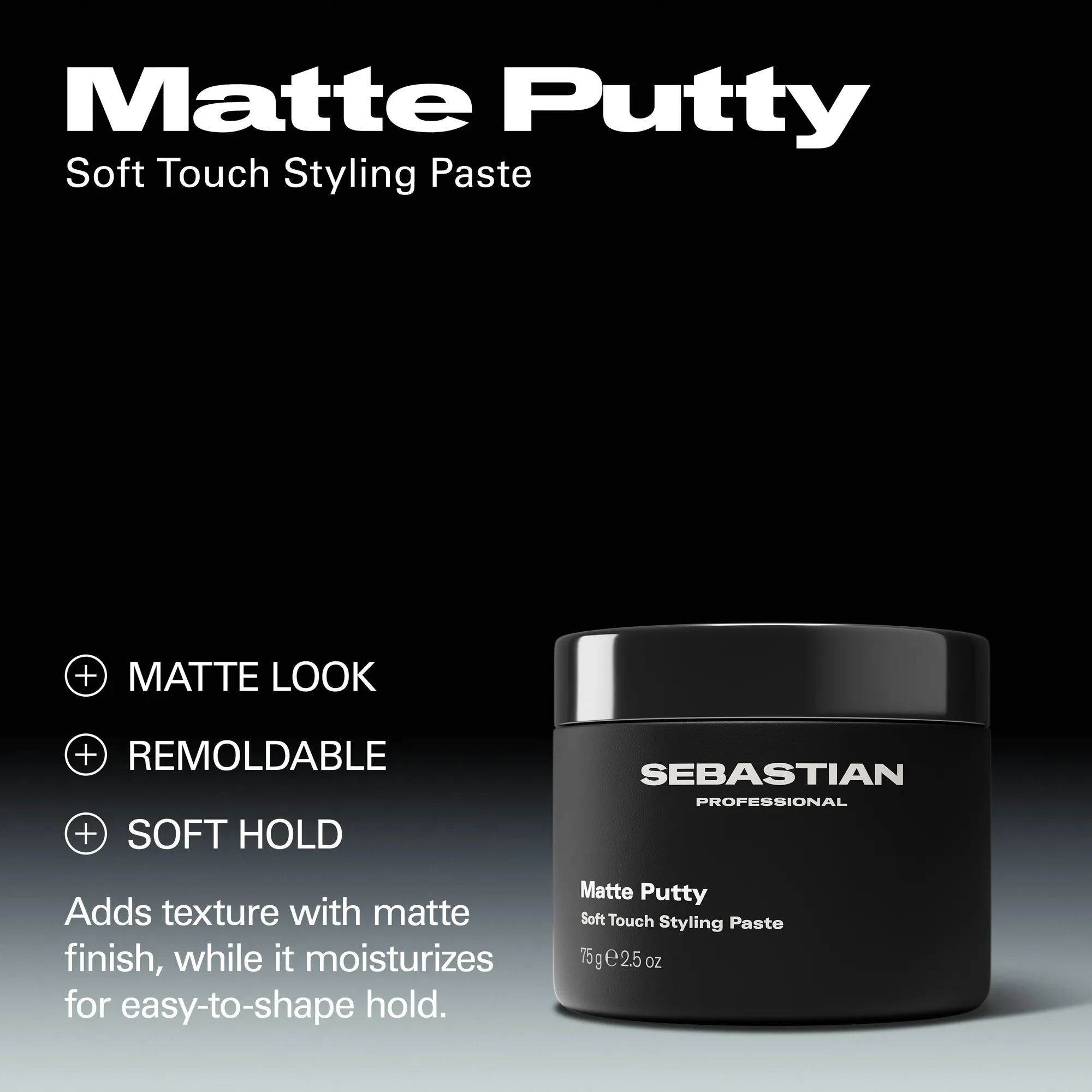 Sebastian Matte Putty Soft Touch Styling Paste