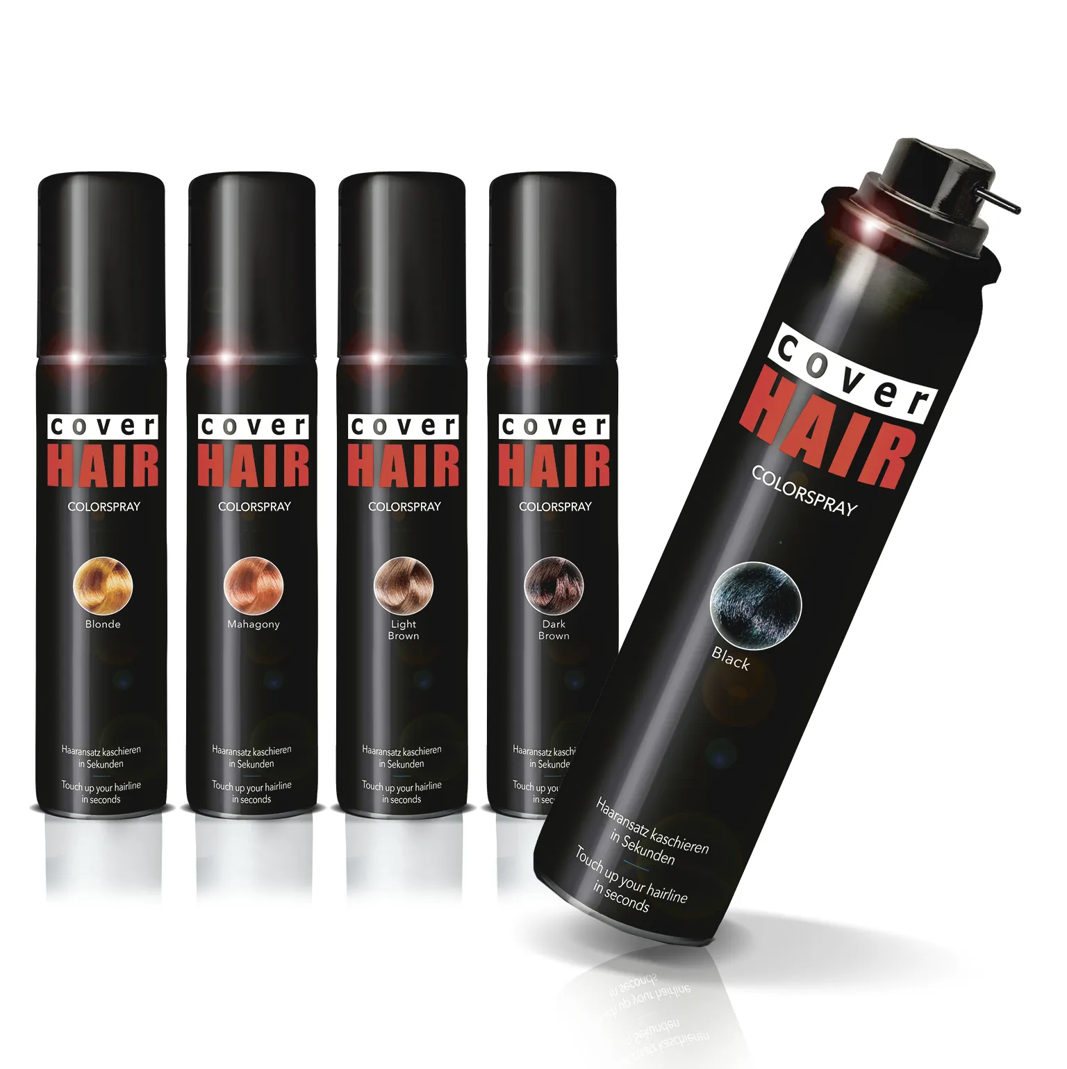 Cover Hair Color Spray - black