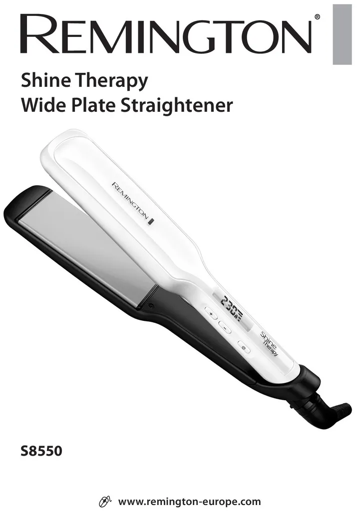Remington Shine Therapy Wide Plate Straightener S8550
