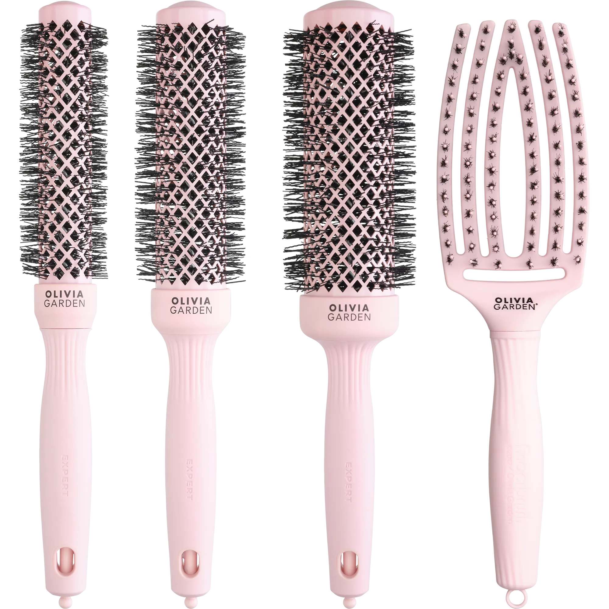 Olivia Garden Expert Blowout Speed Pastel Pink 4-piece