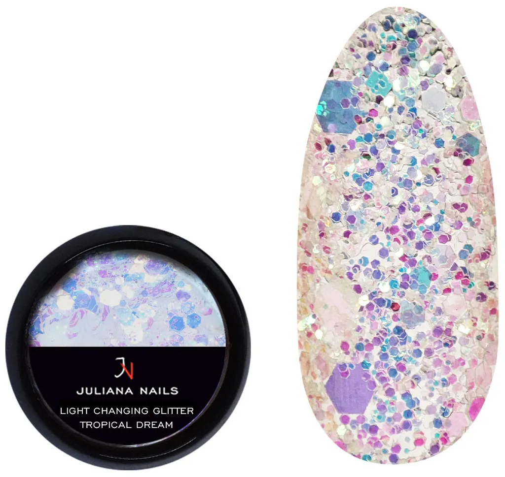 Juliana Nails Light Changing Glitter - Tropical Dream