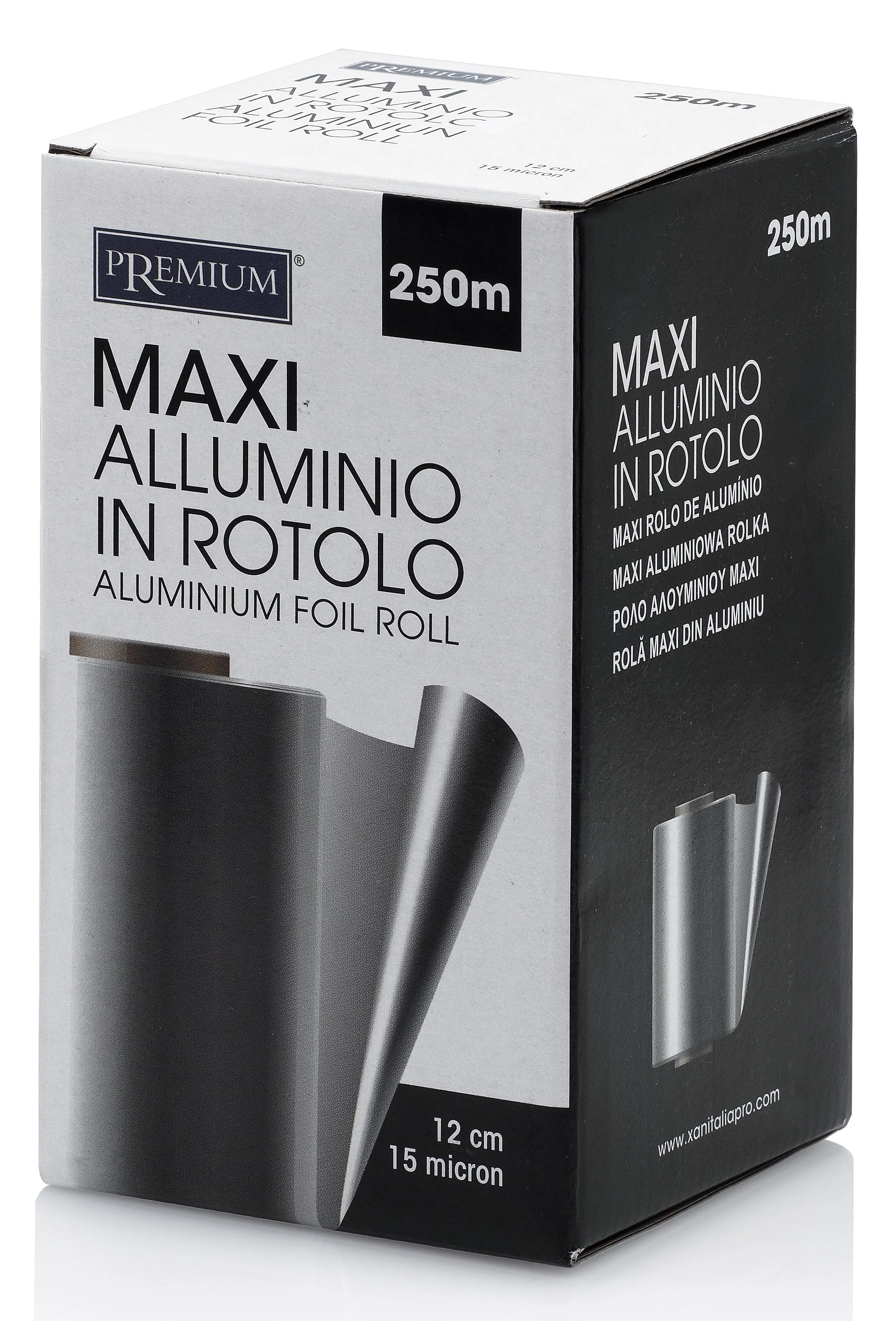 Xanitalia Premium Maxi Aluminium Foil 250m 12cm 15µm Box 12 pcs