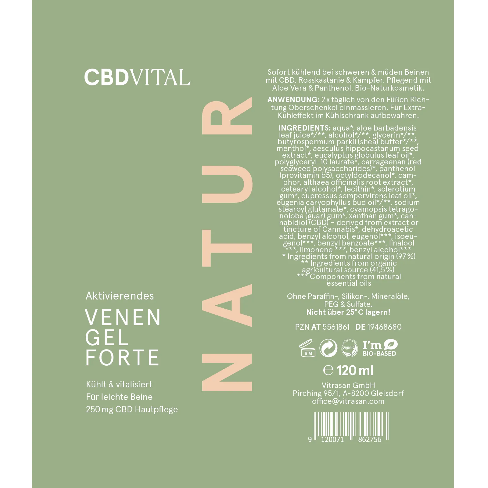 CBD VITAL Cooling Leg & Vein Gel FORTE