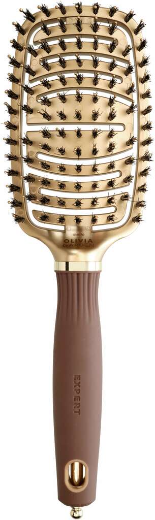 Olivia Garden Expert Care Flex with wild boar and nylon bristles Gold & Brown