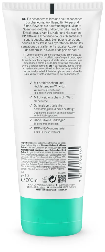 Rausch Sensitive Shower Gel with chamomile