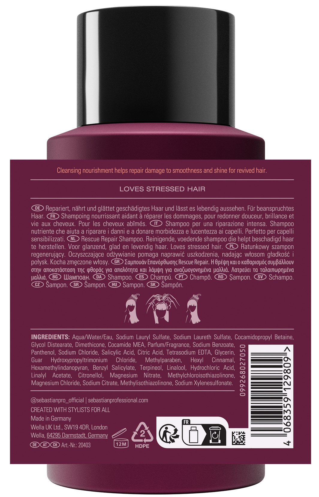 Sebastian Penetraitt Rescue Repair Shampoo