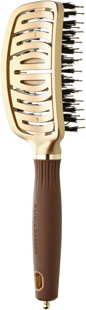 Olivia Garden Expert Care Flex with wild boar and nylon bristles Gold & Brown