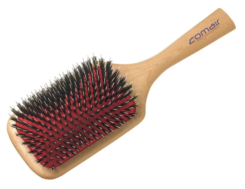 Comair Wooden Brush with Nylon Pins, 13-row
