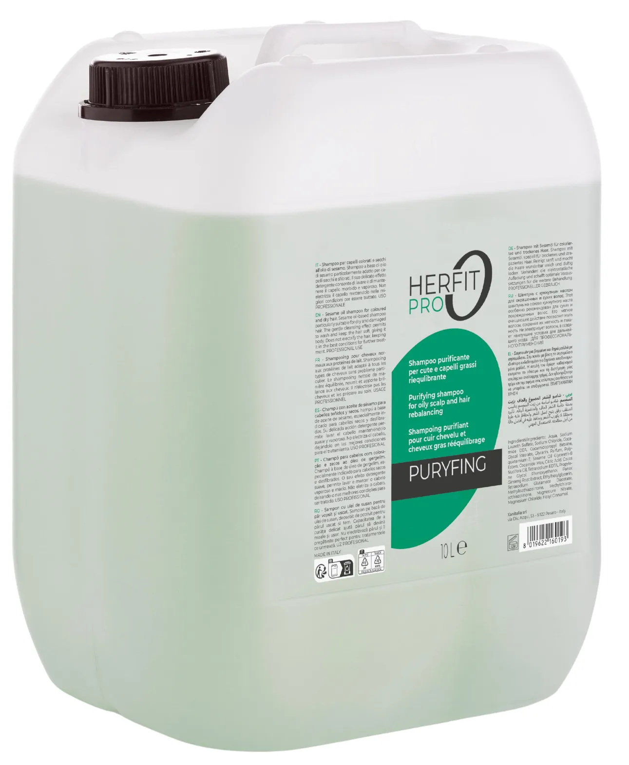 Xanitalia Herfit Pro Shampoo Purifying for Oily Hair 10L