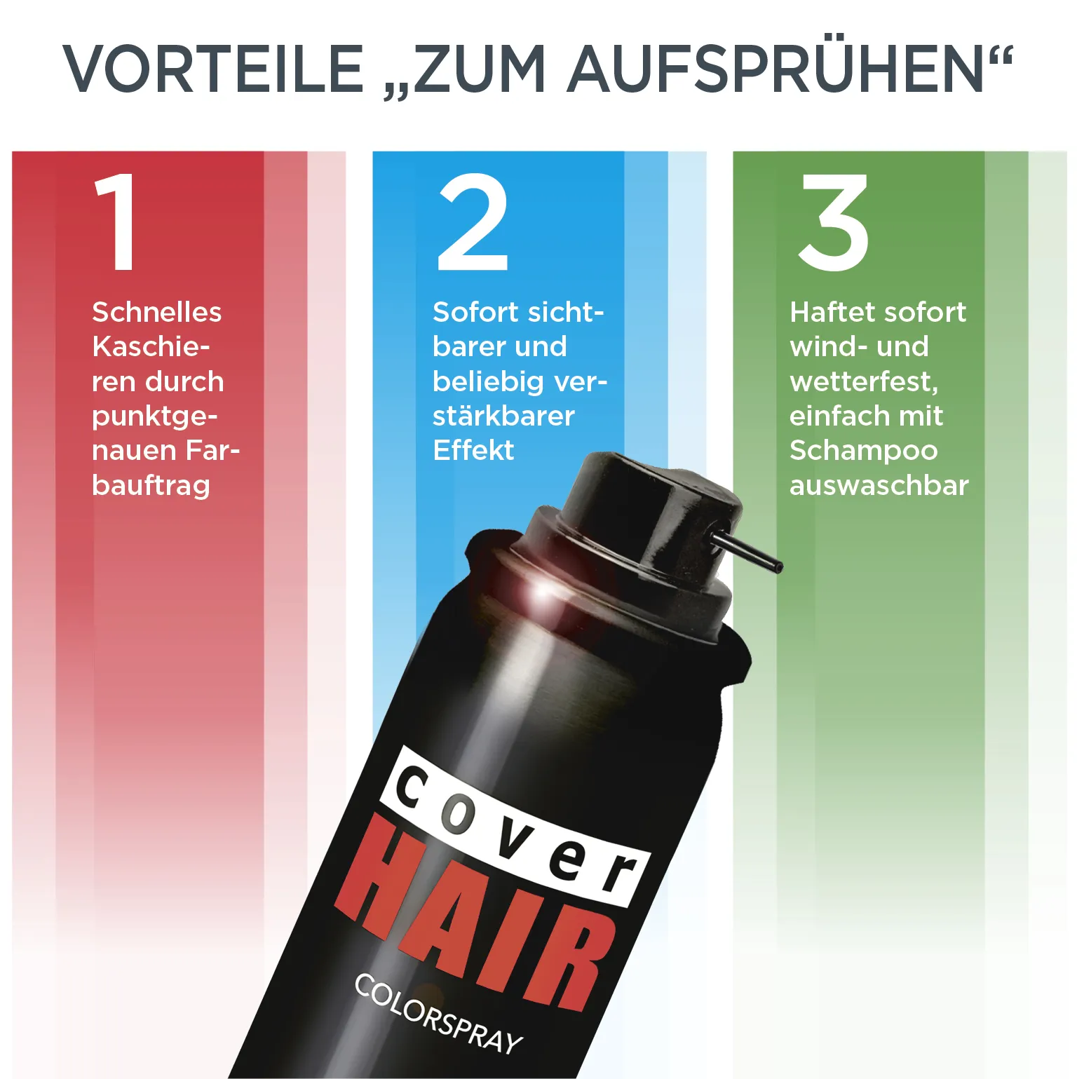 Cover Hair Color Spray - black