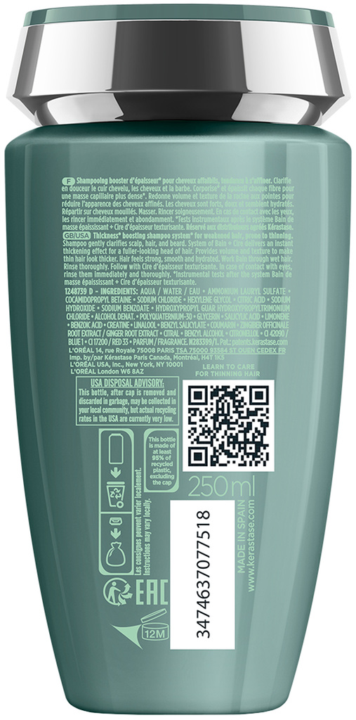 Kérastase Genesis Homme Bain de Masse Épaississant
