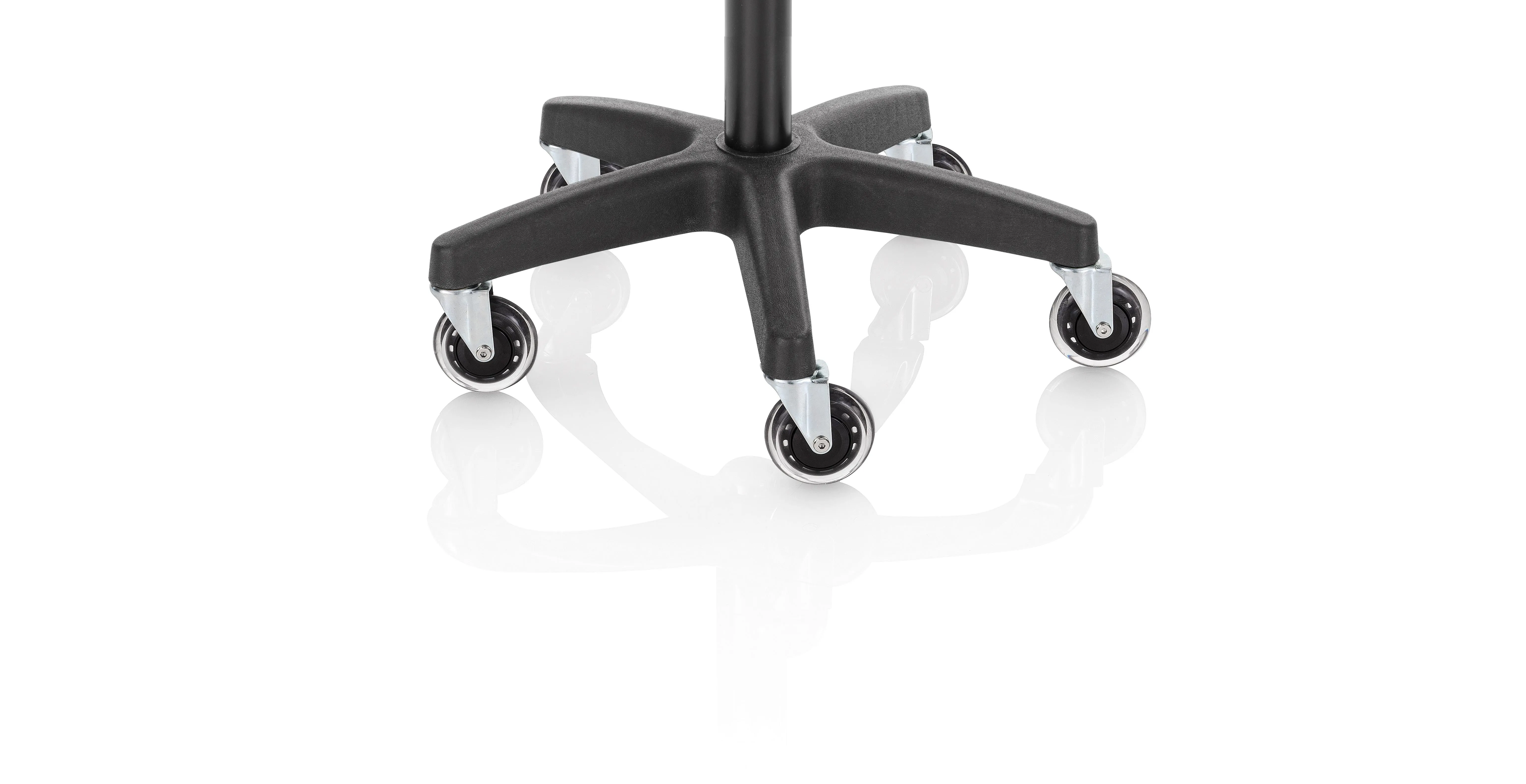 Ideal Pro Standard Saddle Sky Faux Leather Black Stool Black Nylon Base