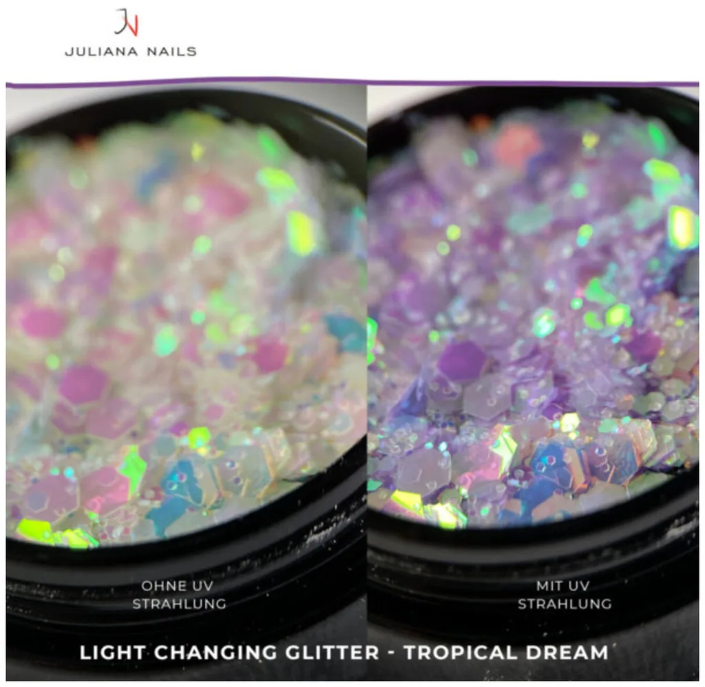 Juliana Nails Light Changing Glitter - Tropical Dream