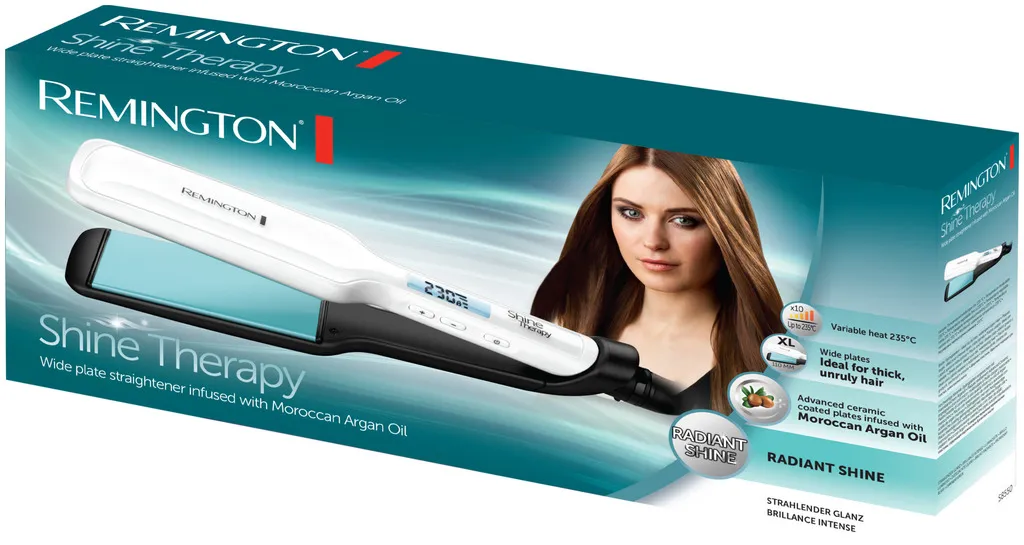 Remington Shine Therapy Wide Plate Straightener S8550