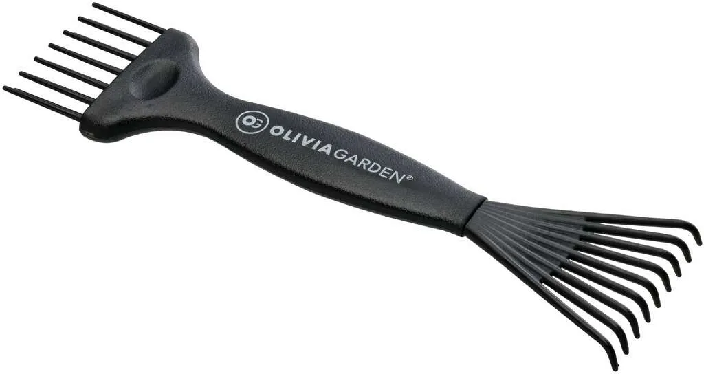 Olivia Garden Brush Cleaner Mini made from recycled plastic, black