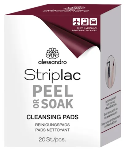 Alessandro Striplac Peel Or Soak Cleansing Pads - individually wrapped