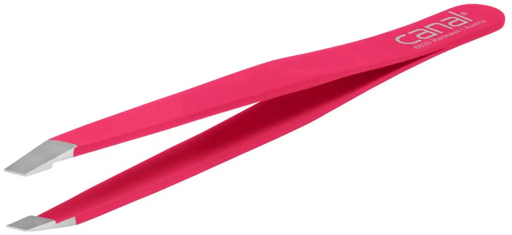 Canal Slanted Tweezers, 9 cm  - white