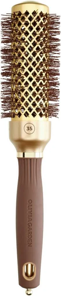 Olivia Garden Expert Blowout Shine with wavy bristles Gold & Brown