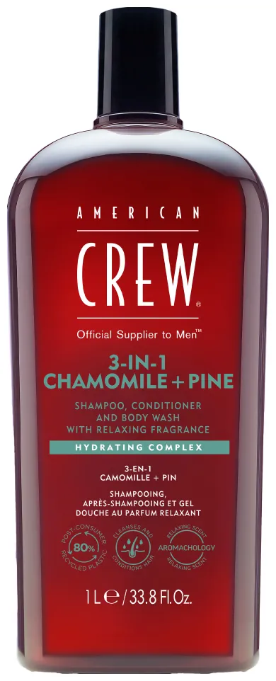 American Crew 3in1 Chamomile & Pine Shampoo, Conditioner & Body Wash - 250 ml