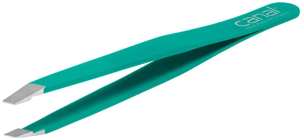 Canal Slanted Tweezers, 9 cm  - white