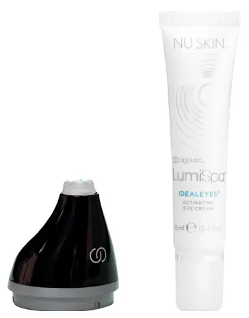 Nu Skin ageLOC LumiSpa Accent Head & IdealEyes – Brightening Eye Cream & Attachment  - blue