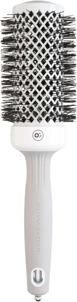 Olivia Garden Expert Blowout Shine Round Brush White & Grey