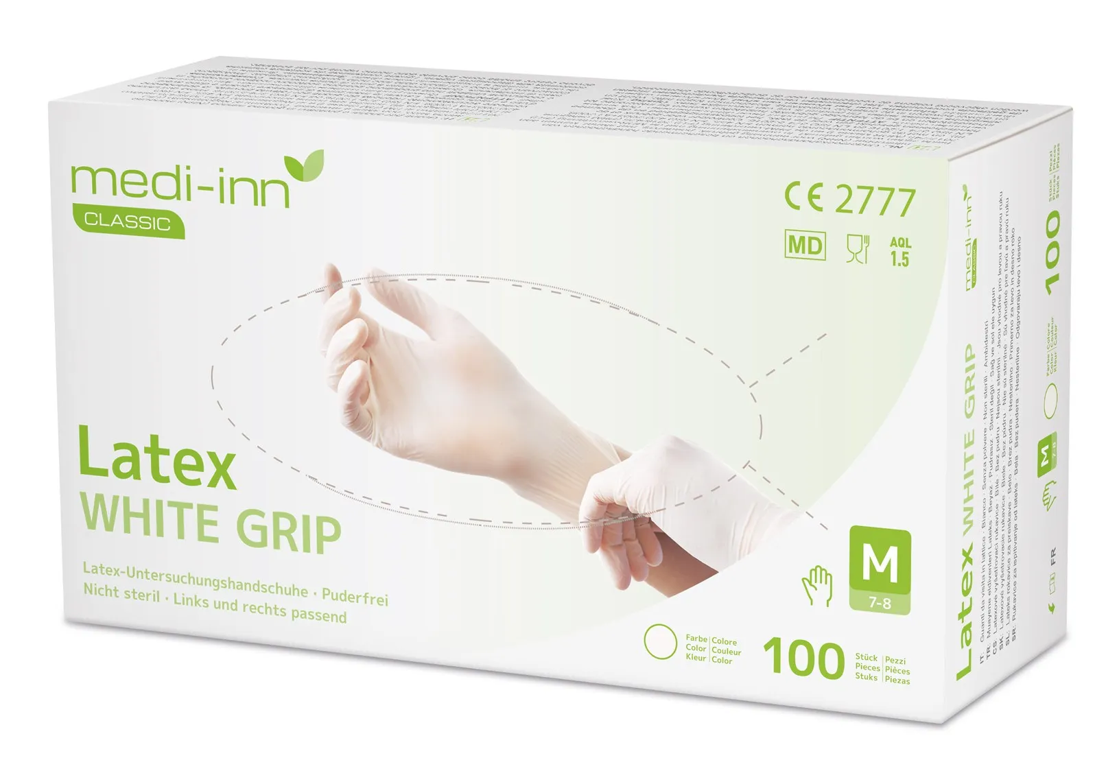 Medi-Inn Latex gloves White Grip