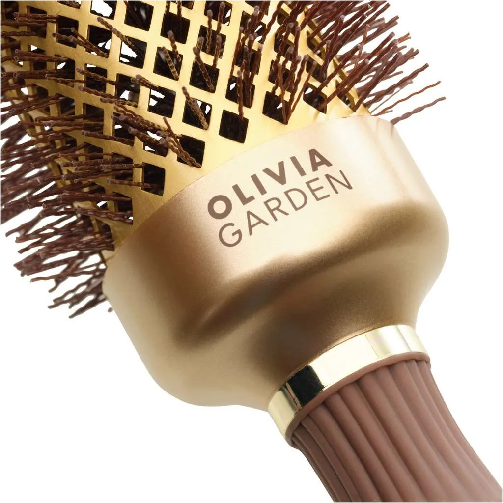 Olivia Garden Expert Blowout Shine with wavy bristles Gold & Brown