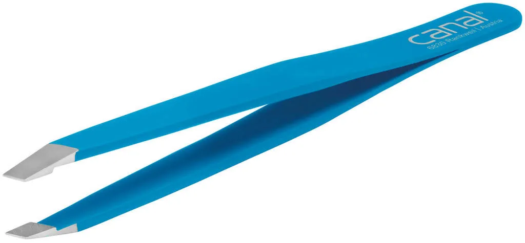 Canal Slanted Tweezers, 9 cm  - white