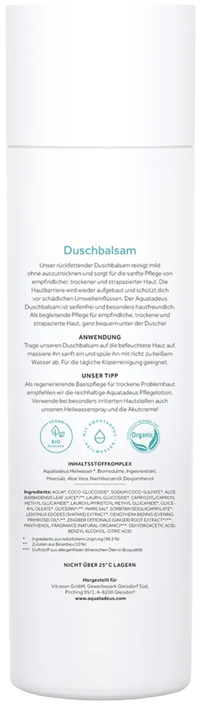 Aquatadeus Shower Balm - a fresh start
