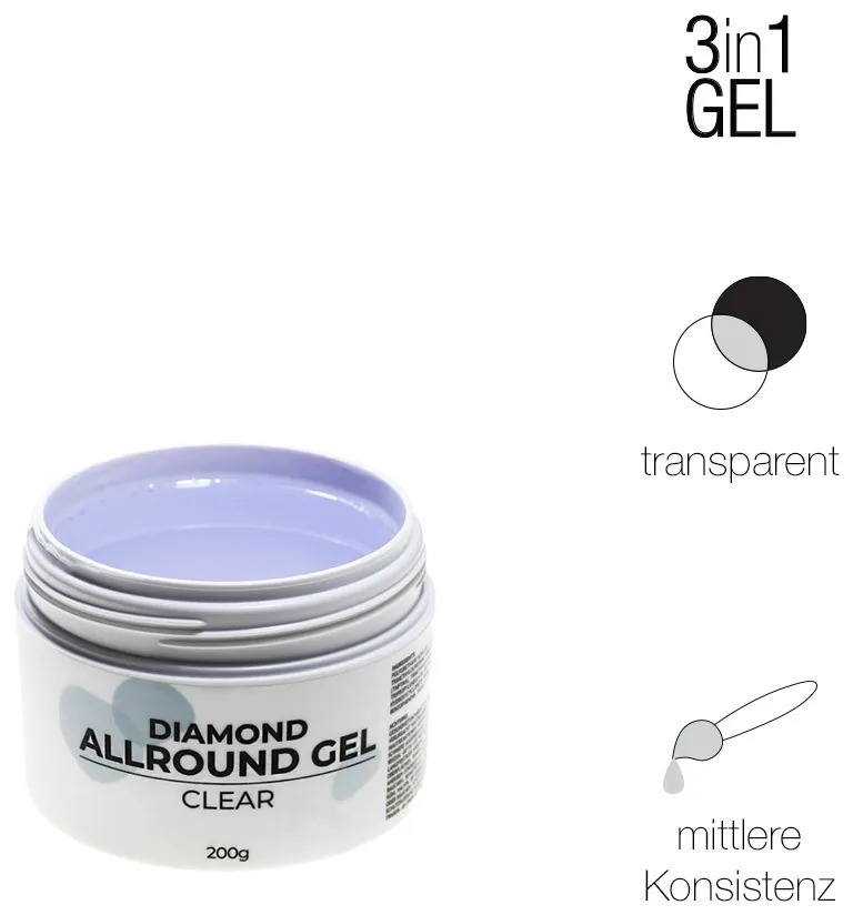 Juliana Nails Diamond Allround Gel Clear  - 200 g