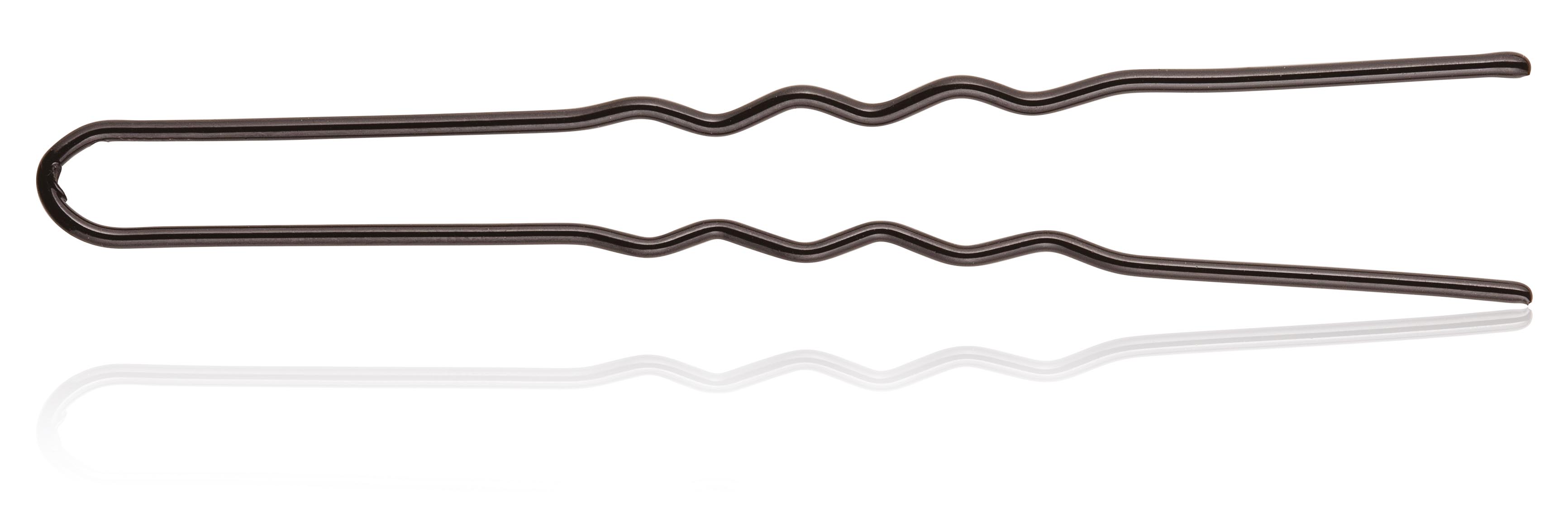 Record Tecno Hair Pins Corrugated Black Cm 7,5 Box 250 G