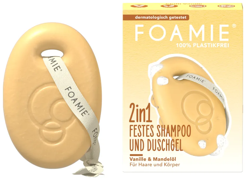 Foamie 2in1 Solid Shampoo and Shower Gel Vanilla & Almond Milk