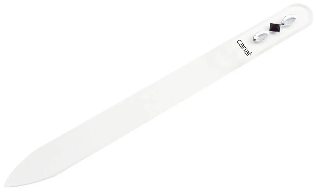 Canal Glass Nail File with Crystals, 14 cm