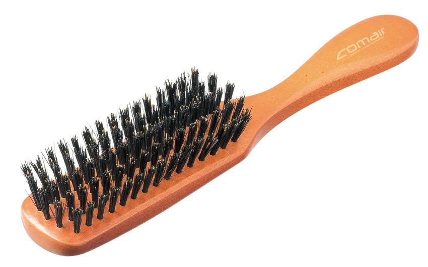 Comair Flat Brush Rosewood with Wild Boar Bristles, 5-row