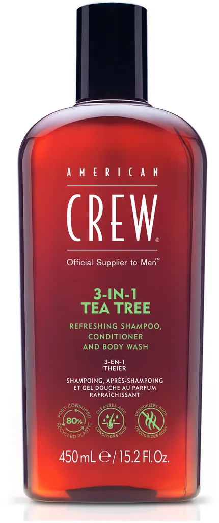 American Crew 3 in 1 Tea Tree Shampoo - 250 ml